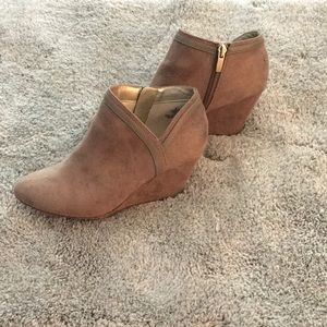 Taupe Booties. Size 6. Perfect for the Fall season